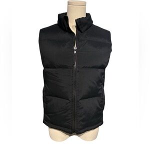 Express Black Cropped Puffer Vest